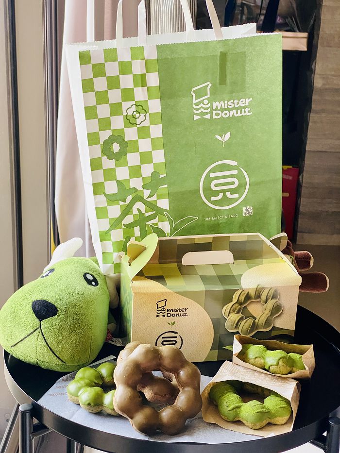 Mister Donut x 一〇八抹茶茶廊 雙茶饗宴，最新推出抹茶.焙茶系列甜甜圈/香濃茶香不甜膩/期間限定.想吃要把握